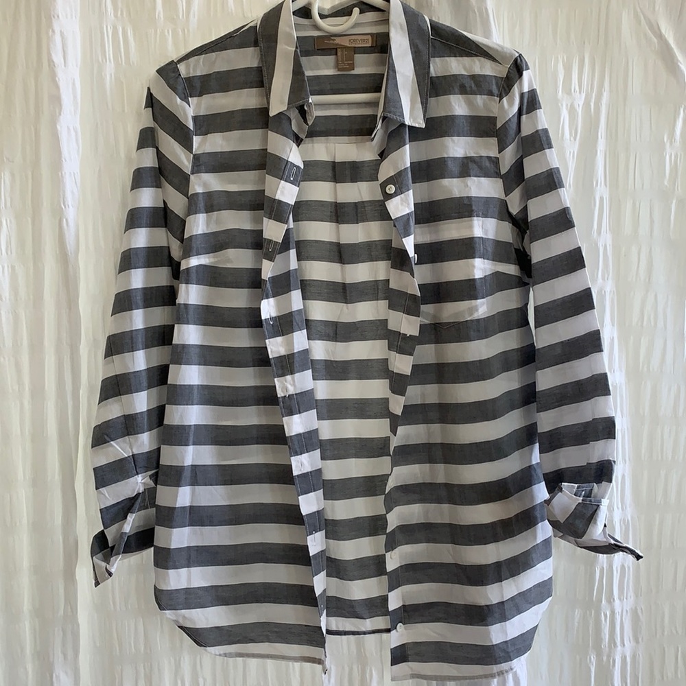 Casual, striped, cotton,long, sleeve dress shirt